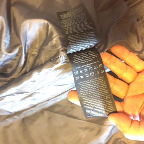 Only gray charcoal chevron pattern denim quilted jacket NWT - Picture 12 of 14